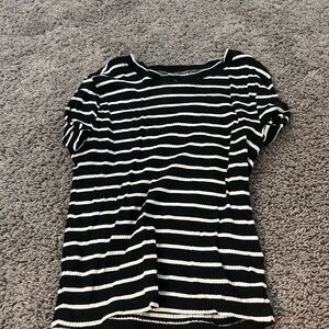 Black and white striped top